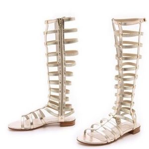 Stuart Weitzman - Gladiator Sandal - Gold - Sz 10
